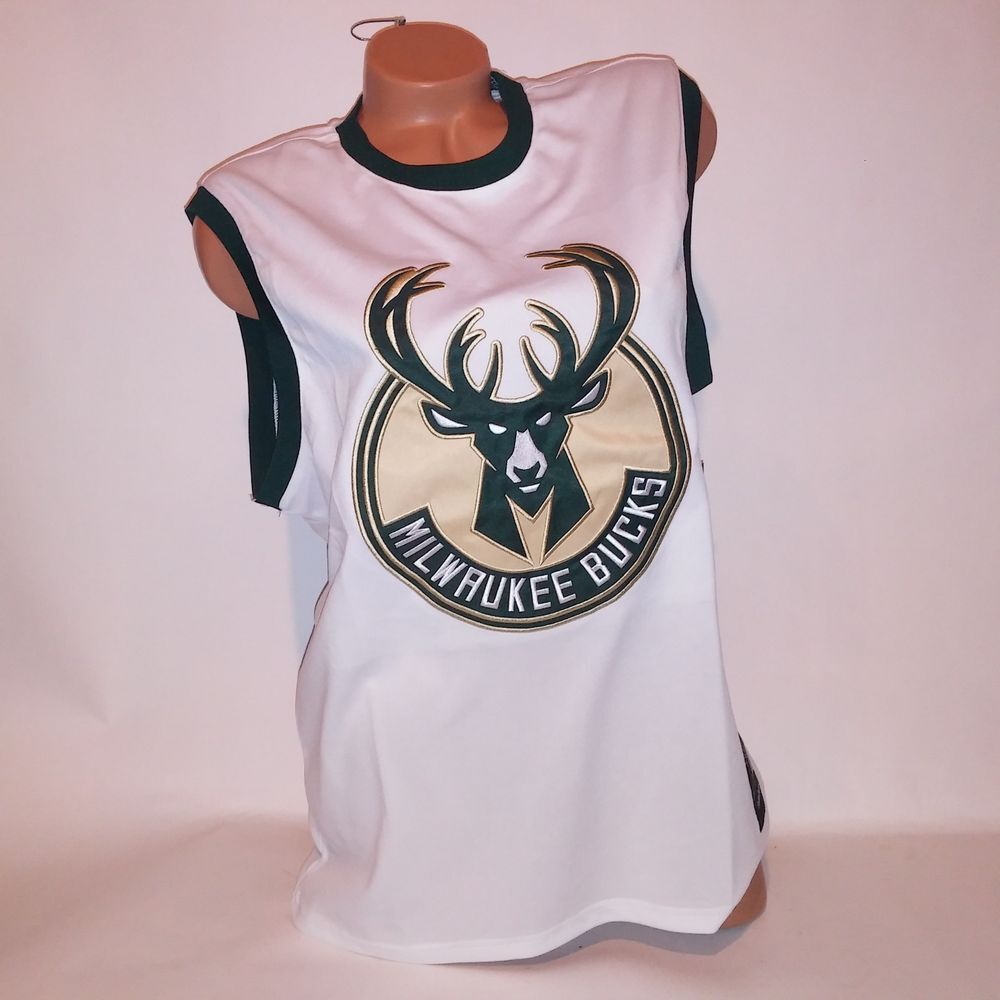 Milwaukee Bucks Jersey Mens Medium NBA Basketball Green White Antetokounmpo #34